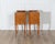 Brown Mid-20th Century Pair of Louis XV Style Cherry Bedside Tables with Drawer and Niche For Sale - Image 8 of 14