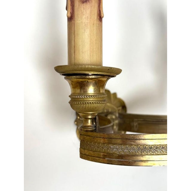Empire French Three-Light Gilt Bronze Wall Sconces, Paris, 1810, Set of 4 For Sale - Image 15 of 18