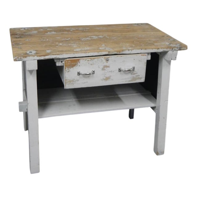 Fir and Metal Cash Register Counter, 1980 For Sale