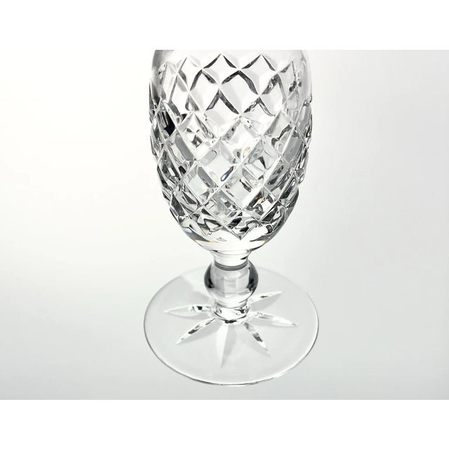 1980s 1980s Vintage Waterford Crystal Tall Fluted X-Cuts Bud Vase For Sale - Image 5 of 9