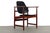 A very special teak and upholstery arm chair designed by Arne Hovmand-Olsen for Onsild Møbelfabrik Denmark 1958. Solid...