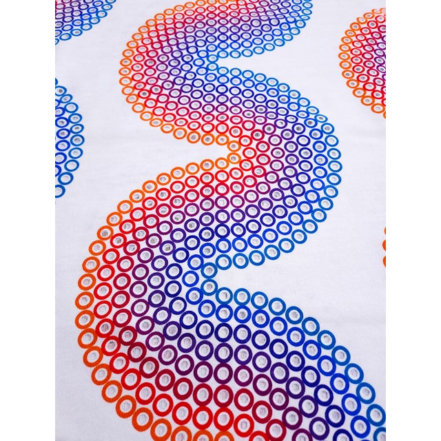 Mid-Century Modern Curve Middle Textile by Verner Panton for Mira-X, 1960s For Sale - Image 3 of 9