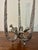 Brutalist Vintage Castor Cooper Signed Pewter Brutalist Three Light Candelabra For Sale - Image 3 of 6