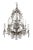 Rare Large Maison Bagues Silver Gilt Bronze Rock Crystal Flower Bouquet 20-Light Chandelier For Sale