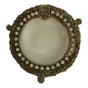 Mid 20th Century Celeste Rhinestone and Glass Ashtray/Trinket Dish