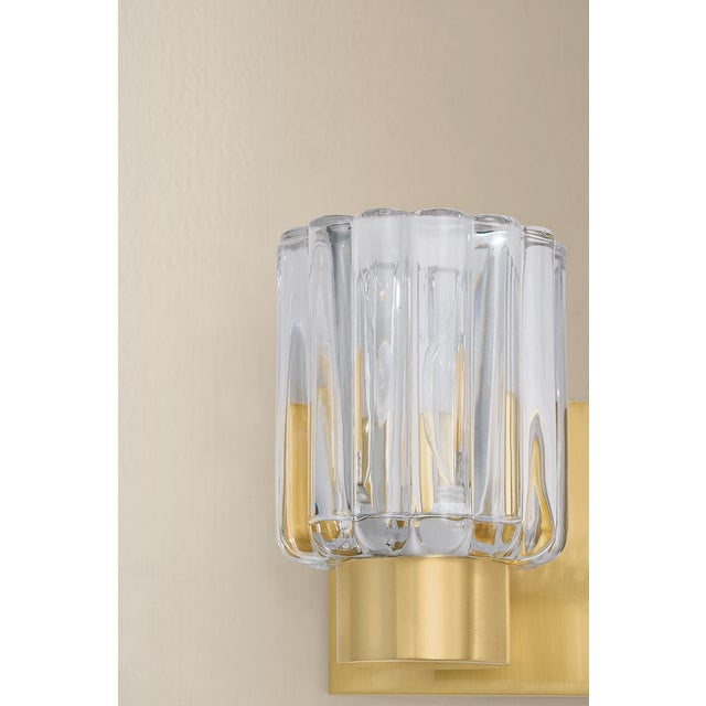 Traditional Mitzi Danae 4.25 in. 1 Light Bath and Vanity in Aged Brass Finish For Sale - Image 3 of 7