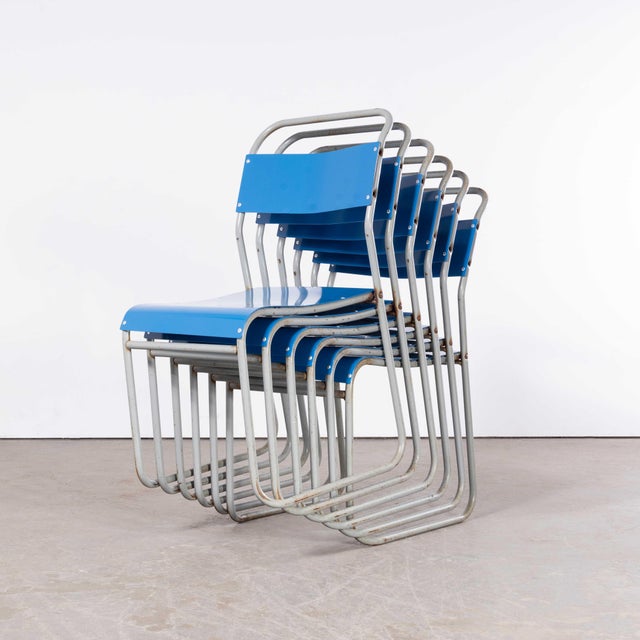 Tubular Metal Outdoor Dining Chairs from Pel Cox, 1950s, Set of 4 For Sale - Image 11 of 18