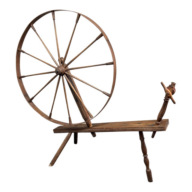 Antique Wool Spinning Wheel Chairish