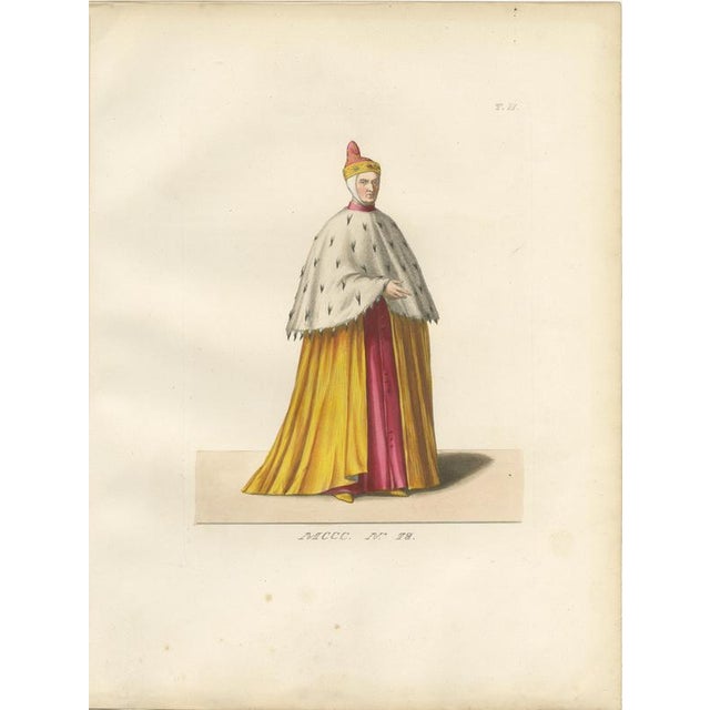 Paper Paul Mercuri, Medieval Knights, Clergy & Nobles, 1845, Lithograph, Set of 10 For Sale - Image 7 of 14
