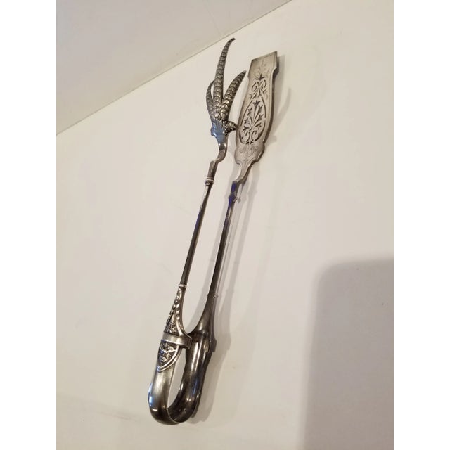 Late 19th Century Gorham Sterling Ivy Pattern Tongs For Sale - Image 9 of 11