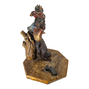 19th Century Primitive Tramp Folk Art Polychrome Driftwood Rootwood Figure