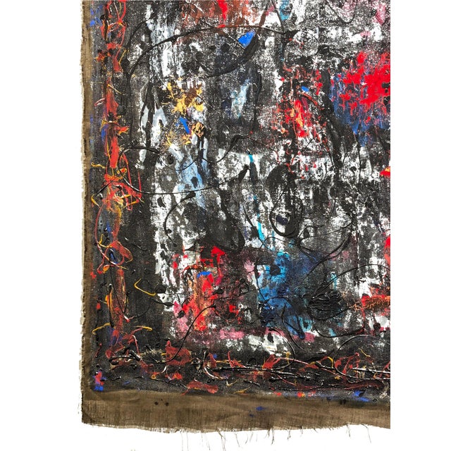 2020s Paul Reeves "Lucid Love" Contemporary Black & Red Gestural Expressionist Abstract Painting, 2024 For Sale - Image 5 of 8