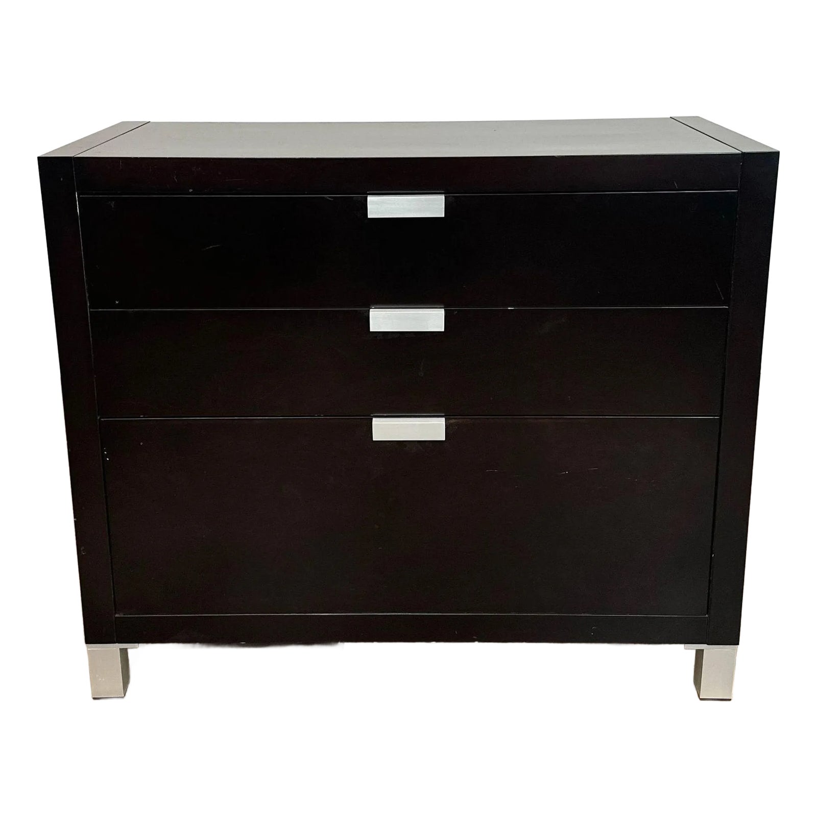 Eq3 Modern 3- Drawer Espresso Dresser | Chairish