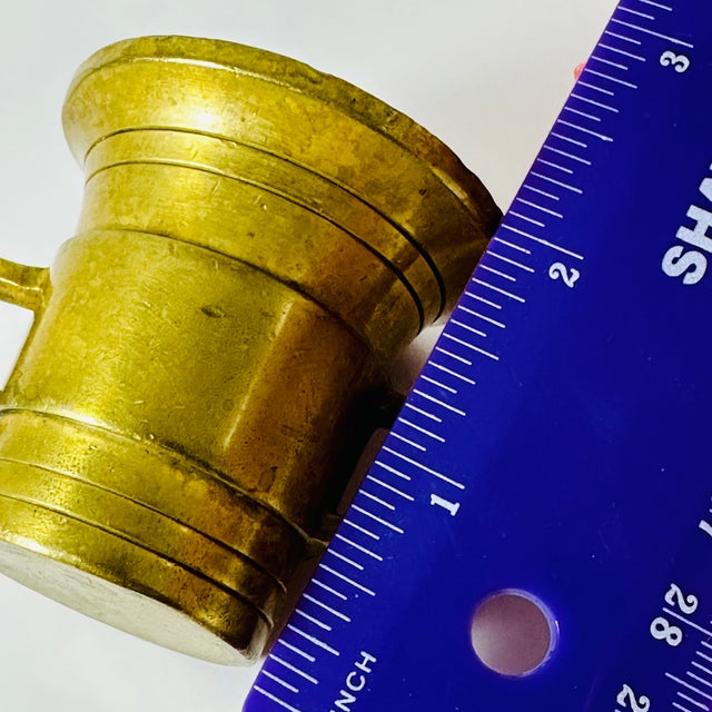 Antique Apothecary 19th Century Brass Mortar For Sale - Image 4 of 4