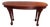 Vintage Mahogany Inlaid Oval Console Table With Claw Feet For Sale