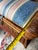 Vintage Large Woven Wicker Double Compartment Standing Sewing Basket For Sale - Image 4 of 12