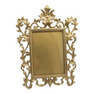 Vintage Virginia Metalcrafters Rococo Style 5x7 Picture Frame For Sale