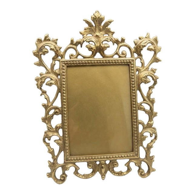 Vintage Virginia Metalcrafters Rococo Style 5x7 Picture Frame For Sale