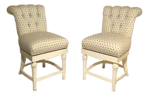 Jessica Charles Memory Swivel Counter Stools - A Pair