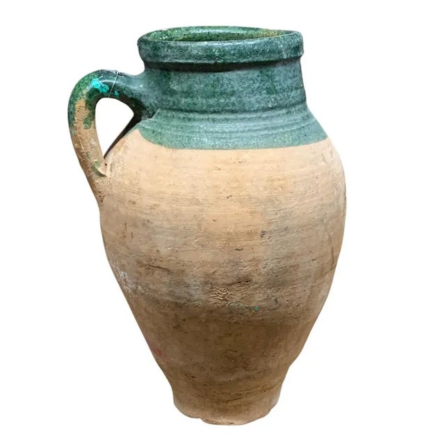French Provincial Vintage Turkish Terracotta Oil Jar For Sale - Image 3 of 6