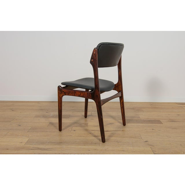 Model 49 Rosewood Dining Chairs by Erik Buch for Oddense Maskinsnedkeri, 1960s, Set of 4 For Sale - Image 10 of 18