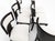 2010s Modern Klismos Style Dining Chairs White Boucle/Ebony Finish For Sale - Image 5 of 5