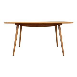 Vintage Ercol Mid Century Modern Plank Dining Table For Sale