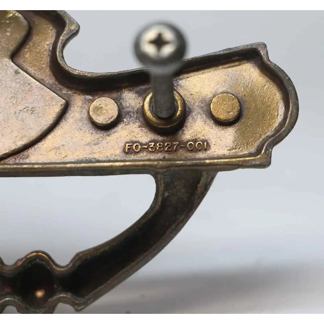 Metal National Lock Brass Eagle Bridge Drawer Pull For Sale - Image 7 of 8