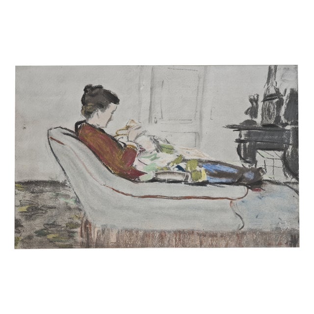 After Claude Monet, Lady Reading, 1918, Lithograph For Sale