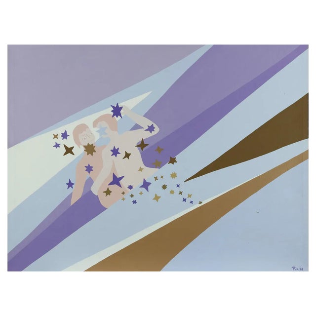 Genny Puccini, Gemini, 1973, Acrylic on Canvas For Sale