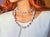 Metal Vintage Art Deco Chinese Hand-Painted Floral Porcelain Necklace, 1930s, 41" For Sale - Image 7 of 9