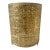 Vintage Hollywood Regency Gold Tone French Drape Filigree Wastebasket Ormolu Pierced Metal For Sale