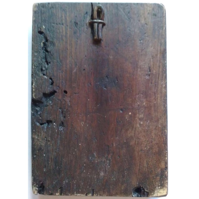 Orthodox Icon of Virgin Eleusa (Umilenie/Tenderness), Painting on Wood, 18th-Century.. For Sale - Image 4 of 5