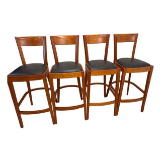 Thos. Moser Cherry Wood Harpswell Stools – Set of Four For Sale