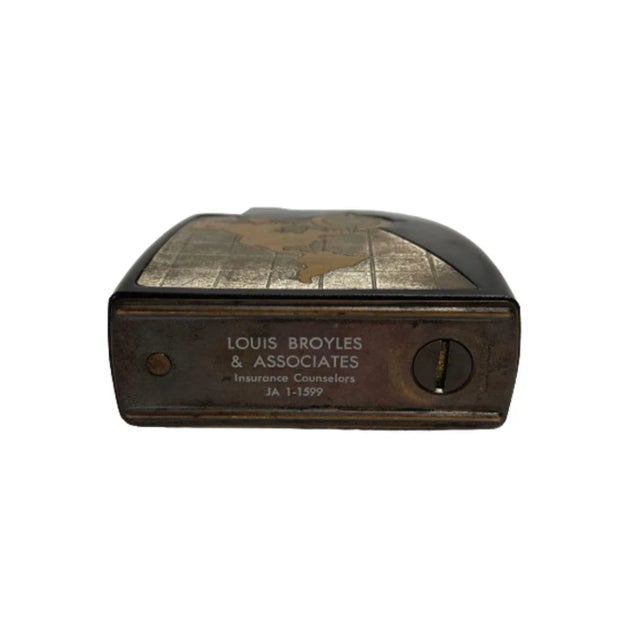 Mid-Century Modern Circa 1964 Copper World Table Lighter by Broyles & Associates For Sale - Image 3 of 5