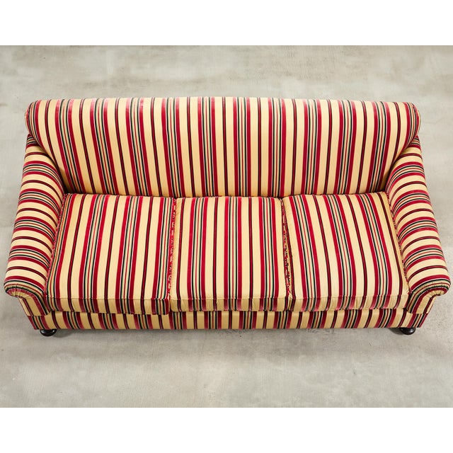 2000 - 2009 Ralph Lauren Home "Bel Air" Striped Velvet Sofa 8 Ft Usa 2008 For Sale - Image 5 of 18