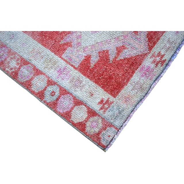 Kurdish Herki Hand-Knotted Distressed Runner Rug For Sale - Image 10 of 11