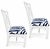 Mid 20th Century Pair of Vintage Chippendale Bamboo Side Chairs With Navy & White Zebra Seats For Sale - Image 5 of 7
