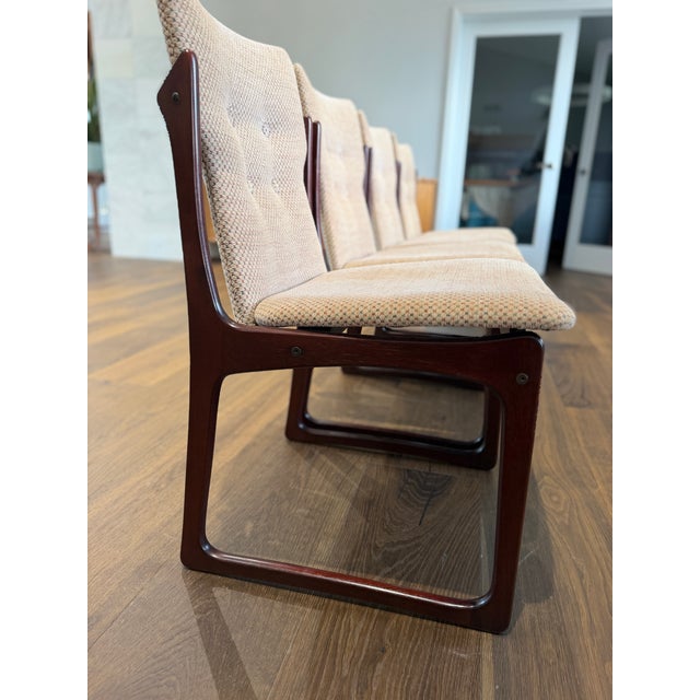 Set of Four Danish Modern Sculptural Rosewood Cantilever Dining Chairs, Denmark, C. 1970 For Sale - Image 9 of 13
