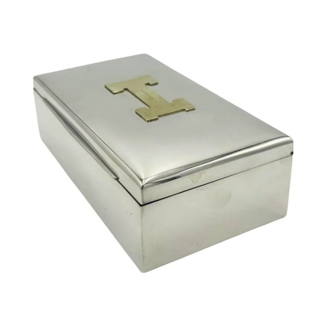Mid 20th Century Vintage Hermes Paris H Box Jewelry Trinket Silverplate For Sale In Washington DC - Image 6 of 12