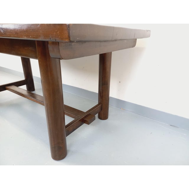 Brutalist Rectangular Dining Table in Dark Pine by Georges Robert, 1950s-1960s For Sale - Image 14 of 18