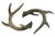 Pair of faux antlers in original paint. Left measures 8.5"L x 7.13"W x 4.25"H, right measures 7.5"L x 7.63"W x 4.13"H Era:...