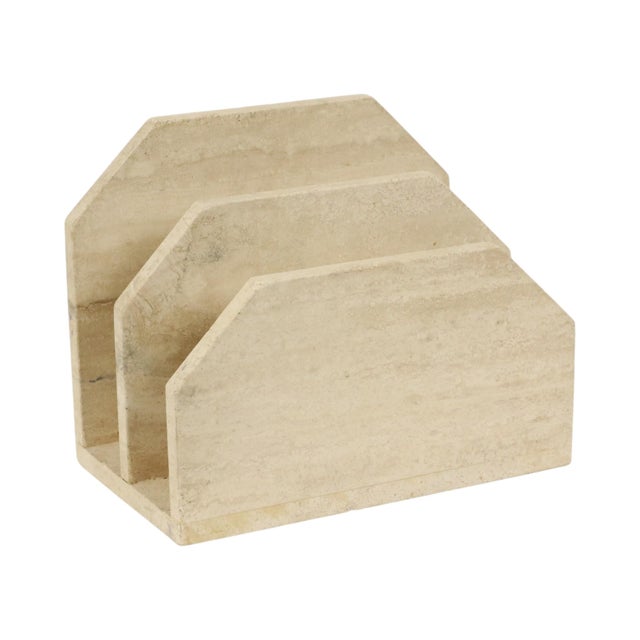 Vintage Travertine Magazine Rack, 1970s For Sale - Image 12 of 18