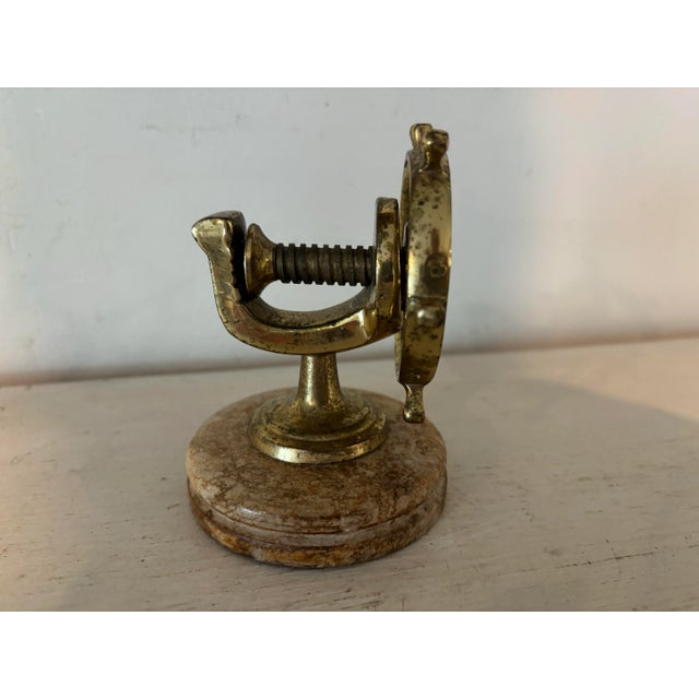 Vintage English Brass Ship's Wheel Nutcracker For Sale - Image 4 of 8