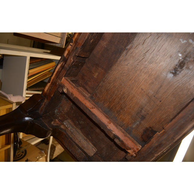 Vintage Chippendale Style Mahogany Console / Hall / Sofa Table W/ Divided Gallery Edge & Drawer For Sale - Image 17 of 18