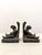 Vintage Cast Metal Bookends of Sleeping Man Figurine Decor For Sale - Image 4 of 5