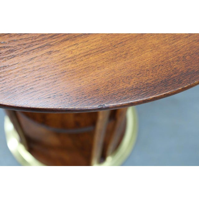 Vienna Secession Coffee Table in Oak and Brass attributed to Josef Hoffmann, Czechoslovakia, 1920s For Sale - Image 12 of 15