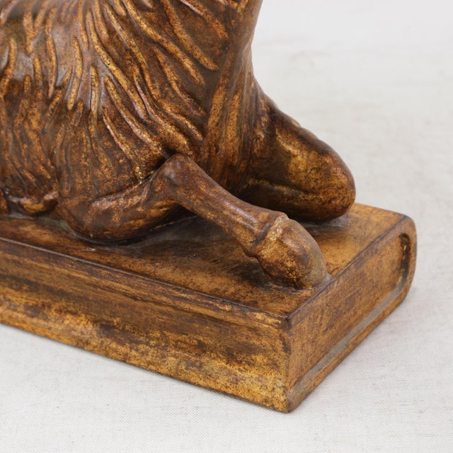 Vintage Hand-Carved Wood Recumbent Lamb on Book Decorative Sculpture For Sale - Image 9 of 13