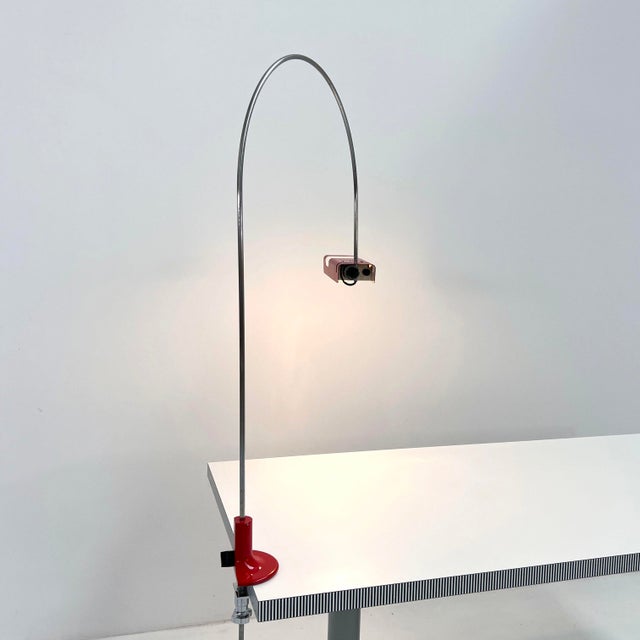 Modern Red Spider Desk Lamp by Joe Colombo for Oluce, 1970s For Sale - Image 3 of 11