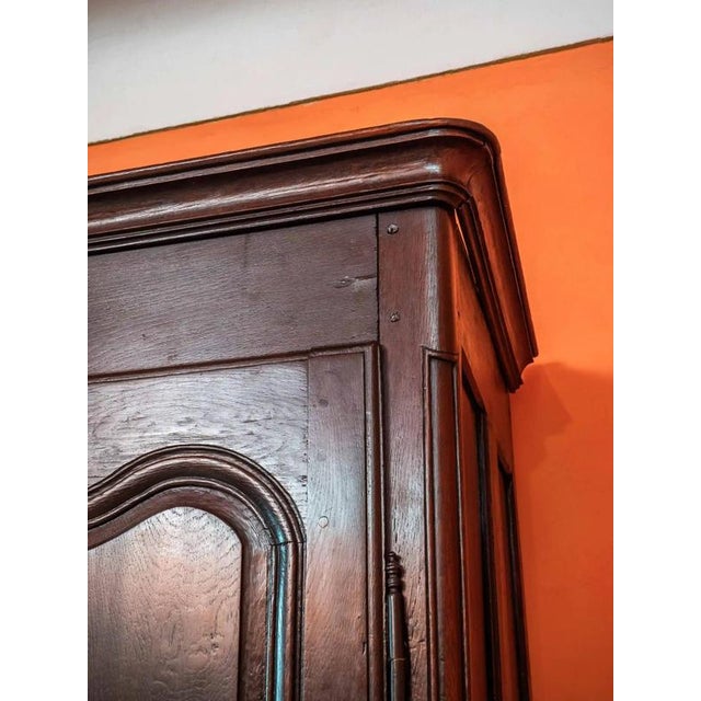 Wardrobe made around 1820 from solid oak. Excellent quality of the material used - selected oak and craftsmanship. Two-...
